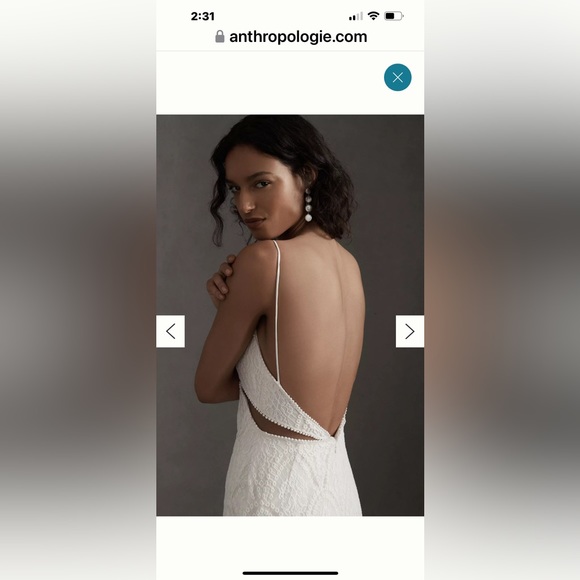 Anthropologie Rish  Flora Wedding Gown- NWT size 4- never worn tried on once - Picture 4 of 10